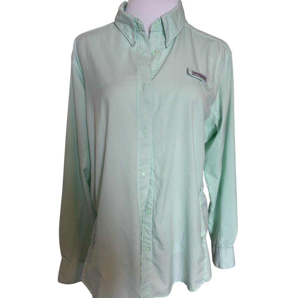 Columbia PFG  hiking shirt vented back,  roll sleeves